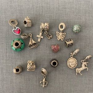 Pandora charms & bangle bracelet